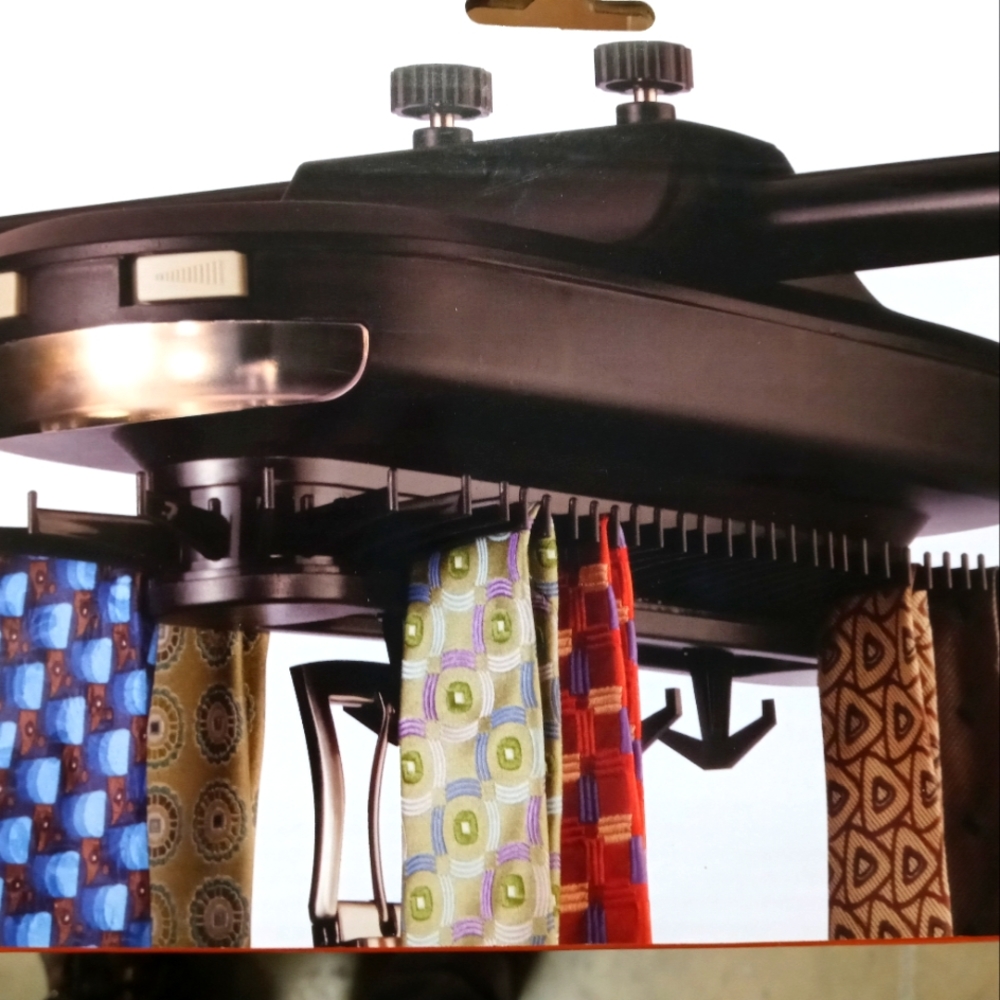 Electric tie and belt rack